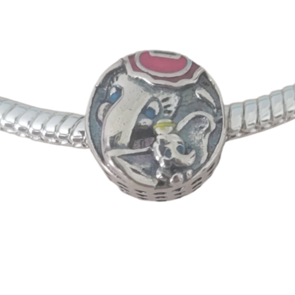 🎆LINX DISCOUNTINUED Disney Baby Dumbo Mama Elephant Silver Bracelet Charm - Picture 2 of 6